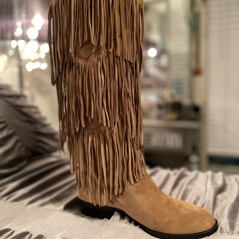 Sam Edelman Pendra suede fringe boots 8.5